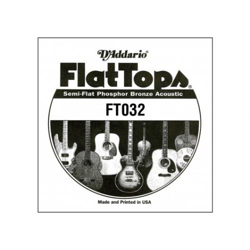 FT032 SEMI-FLAT PHOSPHOR BRONZE ACOUSTIC GUITAR SINGLE STRING .032
