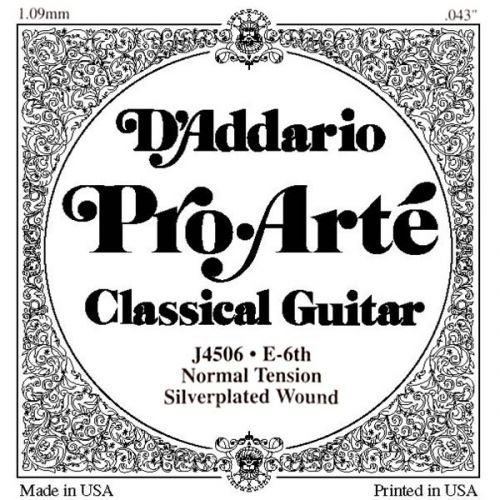 J4506 PRO-ARTE NYLON CLASSICAL GUITAR SINGLE STRING NORMAL TENSION SIXTH STRING