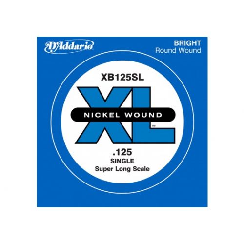 D\'addario And Co Xb125 Nickel Wound Bass Guitar Single String Super Long Scale .125