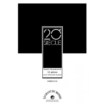 CHANT DU MONDE 11 Pieces Pour Violoncelle et Piano - Violoncelle & Piano