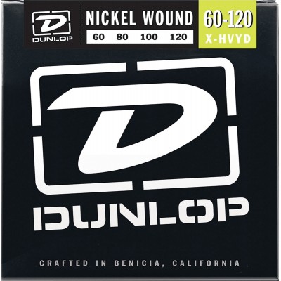 Dunlop Cordes Basses File Rond Nickel Jeux Nickel 60-120 Extra Heavy Drop
