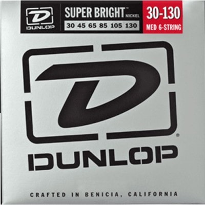 Dunlop Cordes Basses Super Bright Nickel Plated Steel Medium /6c !30-45-65-85-105-130