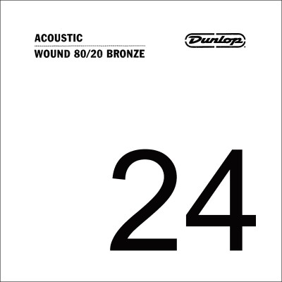 JIM DUNLOP ACOUSTIC STRING 80/20 BRONZE .024, THREADED