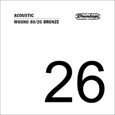 ACOUSTIC STRING 80/20 BRONZE .026, THREADED