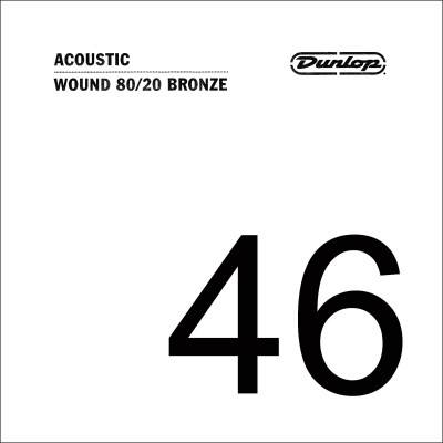 JIM DUNLOP ACOUSTIC CORD 80/20 BRONZE .046, THREADED