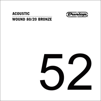 JIM DUNLOP ACOUSTIC ROPE 80/20 BRONZE .052, THREADED