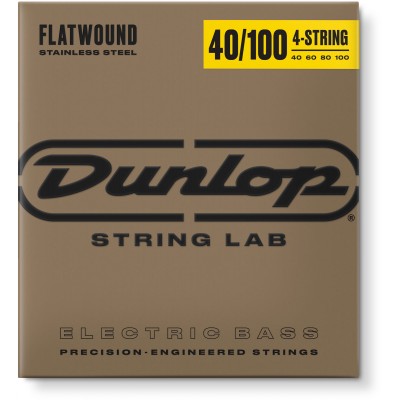 Dunlop Cordes Basses Filets Plats Jeux Filets Plats Long Scale 40-100