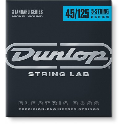 JIM DUNLOP BASS STRINGS ROUND WIRE NICKEL NICKEL 45-125 SET 5 STRINGS