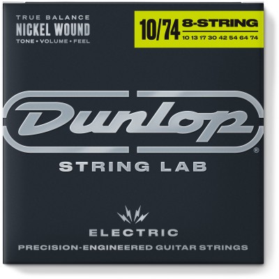 NICKEL PLATED STEEL ELECTRIC STRINGS ELECTRIC SET NICKEL 10-74 8 STRINGS