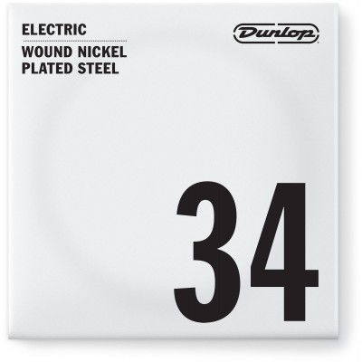 JIM DUNLOP NICKEL PLATED STEEL ELECTRIC STRINGS UNIT ROUND THREAD 034