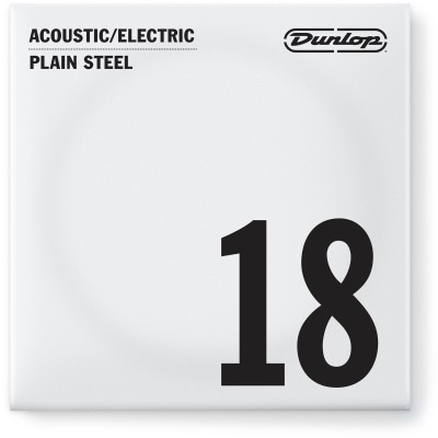 JIM DUNLOP ELECTRIC STRINGS NICKEL PLATED STEEL UNIT SOLID STEEL 018