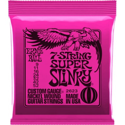 ERNIE BALL SUPER SLINKY 7 CORDES 9-52 2623