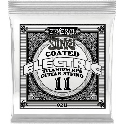 .011 SLINKY COATED TITANIUM REINFORCED PLAIN ELECTRIC GUITAR STRINGS