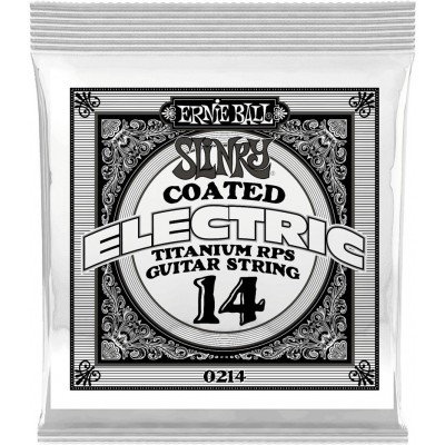 .014 SLINKY COATED TITANIUM REINFORCED PLAIN ELECTRIC GUITAR STRINGS
