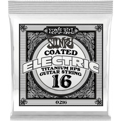 ERNIE BALL .016 SLINKY COATED TITANIUM REINFORCED PLAIN ELECTRIC GUITAR STRINGS
