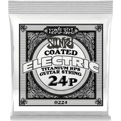 .024 SLINKY COATED TITANIUM REINFORCED PLAIN ELECTRIC GUITAR STRINGS