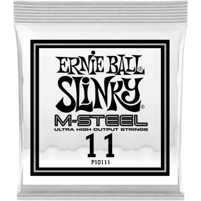 ERNIE BALL .011 M-STEEL PLAIN ELECTRIC GUITAR STRINGS