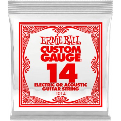 .014 PLAIN STEEL ELECTRIC OR ACOUSTIC GUITAR STINGS