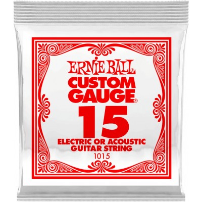 .015 PLAIN STEEL ELECTRIC OR ACOUSTIC GUITAR STINGS