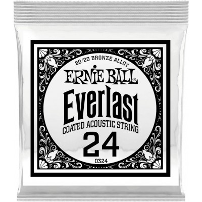 ERNIE BALL EVERLAST COATED 80/20 BRONZE 24