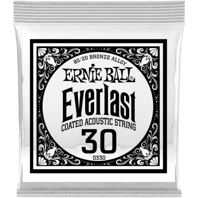 .030 EVERLAST COATED 80/20 BRONZE ACOUSTIC GUITAR STRINGS