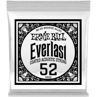.052 EVERLAST COATED 80/20 BRONZE ACOUSTIC GUITAR STRINGS