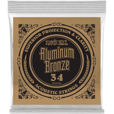 .034 ALUMINUM BRONZE WOUND ACOUSTIC GUITAR STRINGS