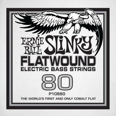 ERNIE BALL .080 SLINKY FLATWOUND ELECTRIC BASS STRING SINGLE