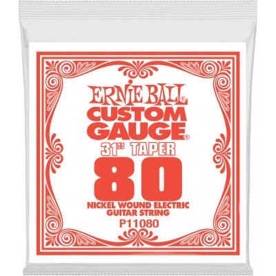ERNIE BALL .080 LONG SCALE NICKEL WOUND ELECTRIC GUITAR STRINGS