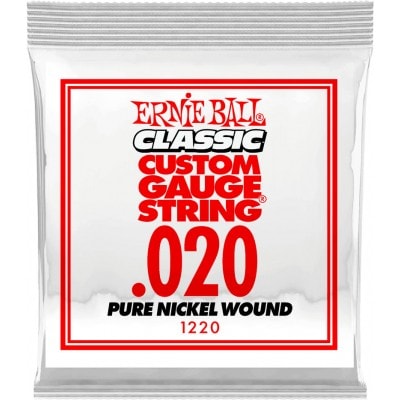 ERNIE BALL .020 CLASSIC PURE NICKEL WOUND ELECTRIC GUITAR STRINGS