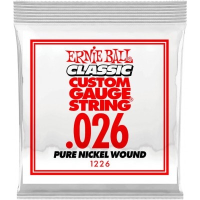 ERNIE BALL .026 CLASSIC PURE NICKEL WOUND ELECTRIC GUITAR STRINGS