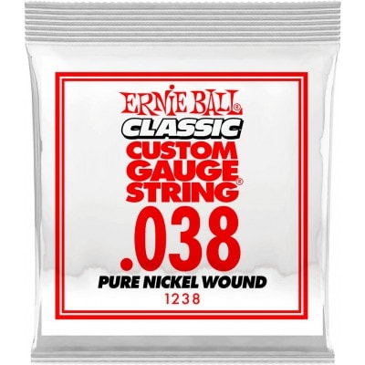 ERNIE BALL .038 CLASSIC PURE NICKEL WOUND ELECTRIC GUITAR STRINGS