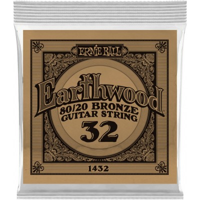 ERNIE BALL .032 EARTHWOOD 80/20 BRONZE ACOUSTIC GUITAR STRINGS