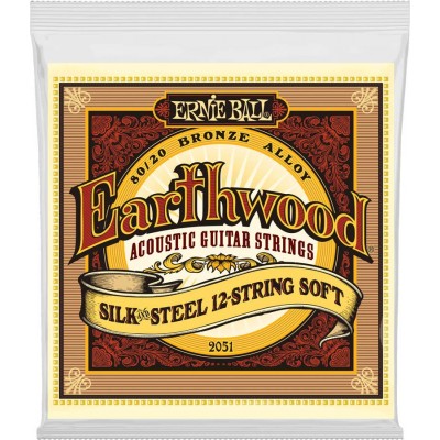Ernie Ball Earthwood Acoustic Silk Steel 12 Cordes Soft 9-9/46-26 2051