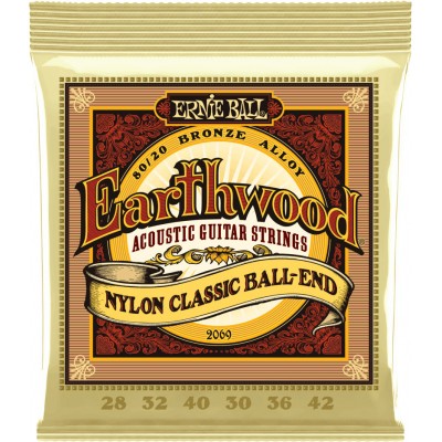 ERNIE BALL EARTHWOOD NYLON CLASSIC BALL END 28-42 2069