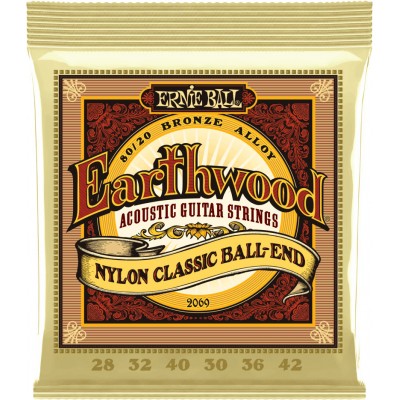 ERNIE BALL 2069 80/20 BRONZE ALLOY NYLON CLASSIC BALL-END 28-42