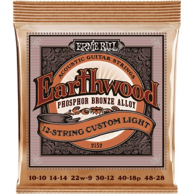 EARTHWOOD PHOSPHOR BRONZE CUSTOM LIGHT/12 STRINGS 10-48