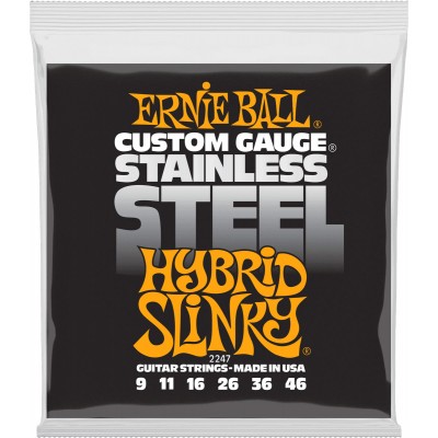 ERNIE BALL 2247 STAINLESS STEEL HYBRID SLINKY 9-46