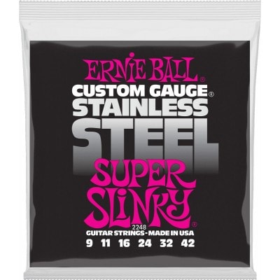 ERNIE BALL 2248 STAINLESS STEEL SUPER SLINKY 9-42