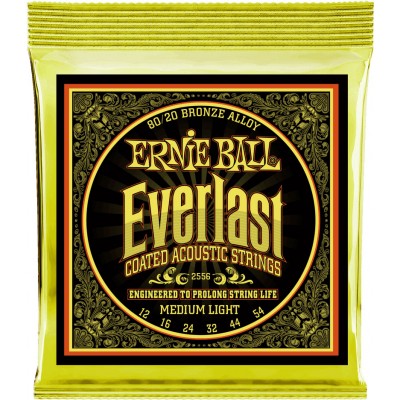 Ernie Ball Ep02556 Everlast Bronze 80/20 12-54 Medium Light