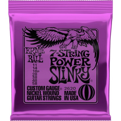 ERNIE BALL 2620 POWER SLINKY 7C 11-58