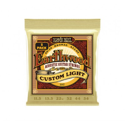 CORDES EARTHWOOD 80/20 BRONZE CUSTOM LIGHT 11,5-54 - PACK DE 3