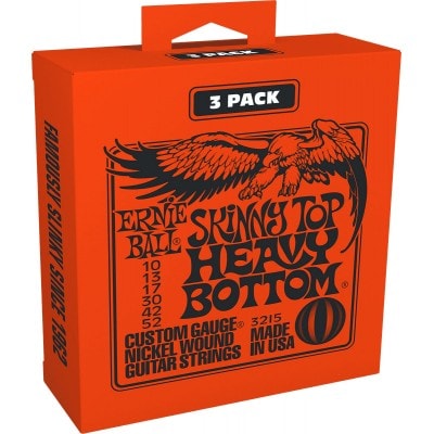 ERNIE BALL 3215 SKINNY TOP HEAVY BOTTOM 10-52 PACK DE 3