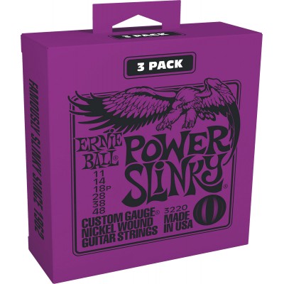 ERNIE BALL 3220 POWER SLINKY 11-48 PACK DE 3