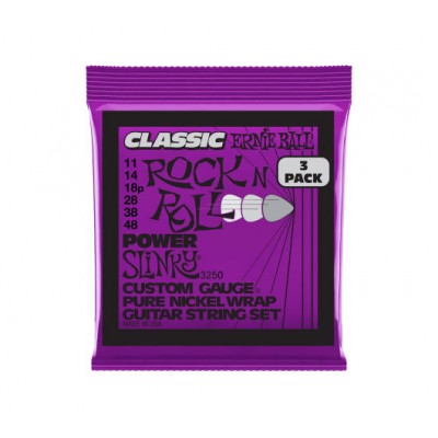ERNIE BALL 3250 CLASSIC RNR POWER SLINKY 11-48 PACK DE 3