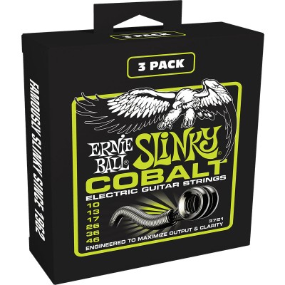 ERNIE BALL SLINKY COBALT 10-46 PACK DE 3