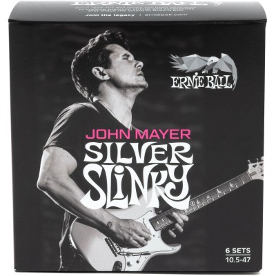 ERNIE BALL Silver Slinky Nickel Wound Signature John Mayer - 10,5-47 - Pack De 6