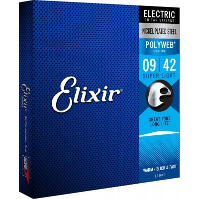 Elixir Cordes Electriques Polyweb Jeux Super Light 009-042
