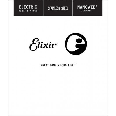 ELIXIR BASS ROPE NANOWEB STAINLESS STEEL 045