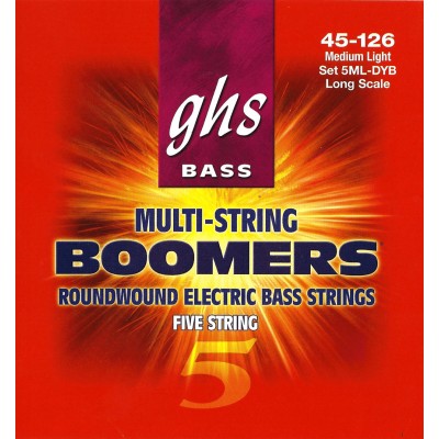 BOOMERS BOOMERS ROUND WIRE BASS STRINGS MEDIUM LIGHT SET /5C !45-65-85-105-130-130